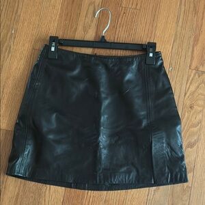 bebe Black Mini Leather Skirt